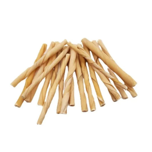 Thin Twisted Beef Collagen Stick - 5 inches